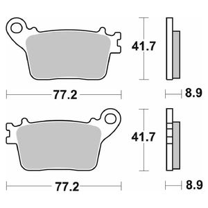 834-רפידות בלם אחורי HONDA/KAWASAKI/SUZUKI/YAMAHA קרמי/סינטר