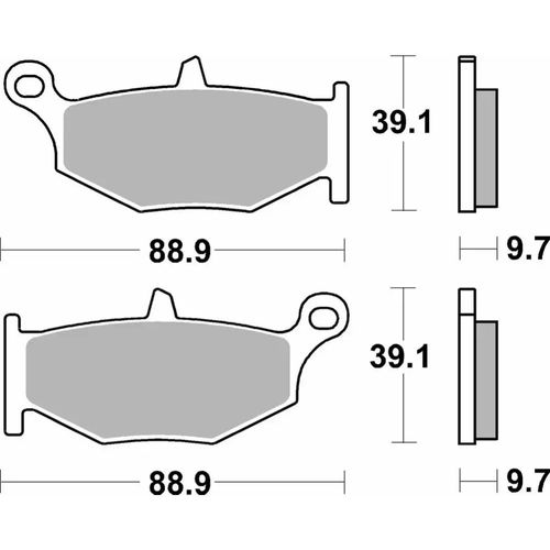 833-רפידות בלם אחורי GSX-R600-1000/V-Strom 1000-1050/Hayabusa/B-King קרמי/סינטר