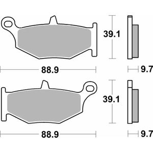 833-רפידות בלם אחורי GSX-R600-1000/V-Strom 1000-1050/Hayabusa/B-King קרמי/סינטר