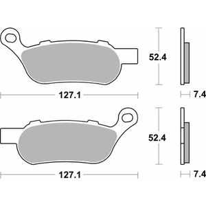 854-רפידות בלם אחורי HARLEY DAVIDSON 1584-1802cc סינטר מחוזק