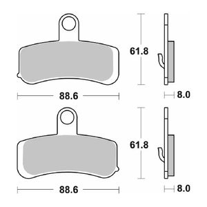 853-רפידות בלם קדמי HARLEY DAVIDSON 1584-1802cc סינטר מחוזק