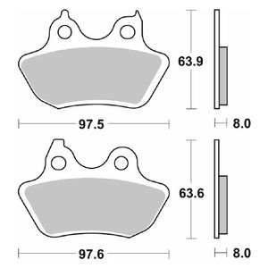 846-רפידות בלם אחורי HARLEY DAVIDSON 06-07 סינטר