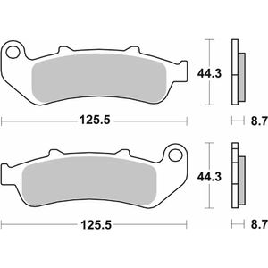685-רפידות בלם קדמית ואחורית HONDA CBR1000 93-99 קרמי