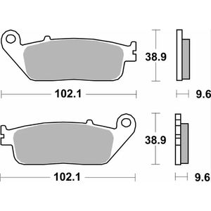 700-רפידות בלם קדמי/אחורי HONDA CB/CBR500-650/NC/VT / INDIAN קרמי/סינטר