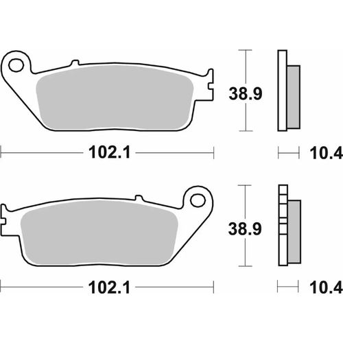 654-רפידות בלם אחורי YAMAHA MT-01 1700 07-16 קרמי/סינטר
