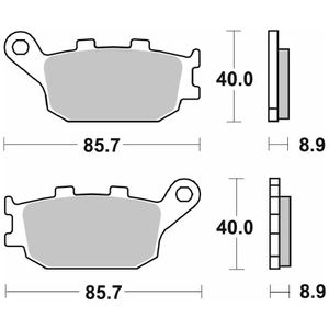 657-רפידות בלם אחורי HONDA/KAWASAKI/SUZUKI/VOGE/YAMAHA-קרמי/סינטר
