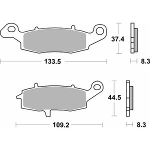 704-רפידות בלם קדמי KAWASAKI VERSYS650/W800/ SUZUKI/VAN-VAN DL650/GSR קרמי/סינטר/SP