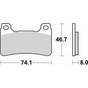 809-רפידות בלם קדמי HONDA CBR600/1000RR/VFR800 סינטר/ברמבו/דואל קרבון