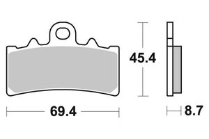 877-רפידות בלם קדמי BMW 310/FANTIC/HUSQVARNA 401/KTM 125/200/250/390/TRIUMPH 400
