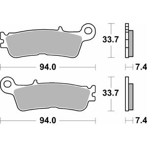 965-רפידות בלם קדמי FANTIC/ YAMAHA YZ125/250/YZF250/YZF450/WR250/WR450 20-24 סינטר שטח
