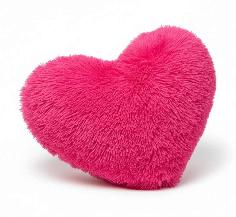 כרית לב קטיפה עם תמונה אישית