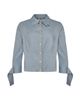 Cotton poplin shirt with bow tie