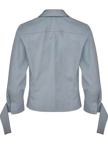 Cotton poplin shirt with bow tie