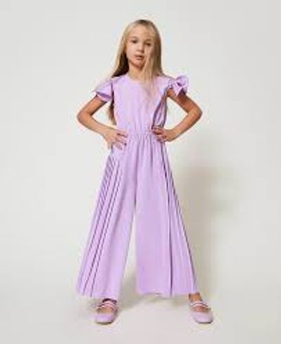 Pleated crêpe de Chine jumpsuit