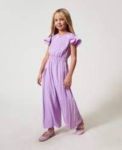Pleated crêpe de Chine jumpsuit