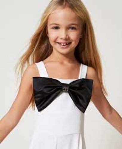Crêpe jumpsuit with bow
