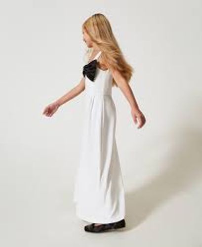 Crêpe jumpsuit with bow