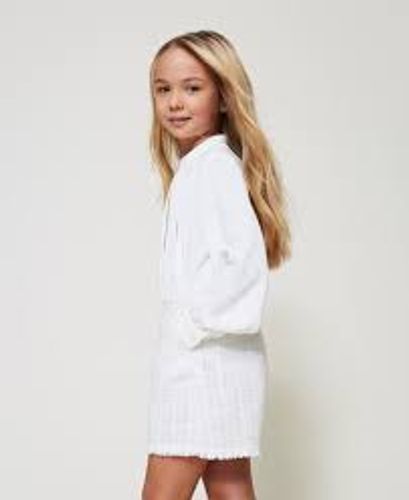 Crêpe de Chine and bouclé jumpsuit Girl, | TWINSET Milano‏