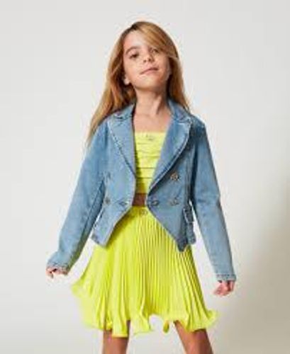 Pleated crêpe de Chine short skirt