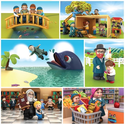 סט מעגל השנה מצוה קינדער - 5 ספרים + 3 דיסקים [אידיש]