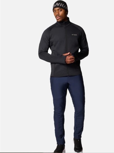מעיל פליס לגברים - Crystal Leaf Omni-Heat Helix Full Zip Black