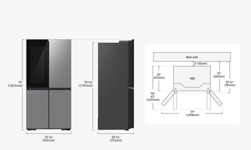 Samsung BESPOKE RF65DB970: מקרר 4 דלתות חכם 645 ליטר זכוכית שחורה וטכנולוגיה פורצת דרך