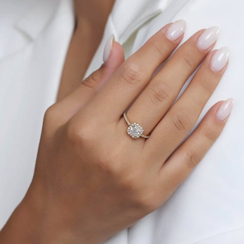טבעת אירוסין יהלומים 1.35CT זהב 14K