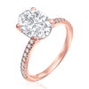 טבעת אובל אירוסין יהלומים 2.25CT זהב 14K