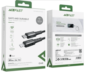 כבל טעינה/נתונים ACEFAST C1-01 – USB-C ל-Lightning (MFi)
