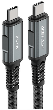 ACEFAST C4-03 – כבל USB-C ל-USB-C אלומיניום, 100W, אורך 2 מטר