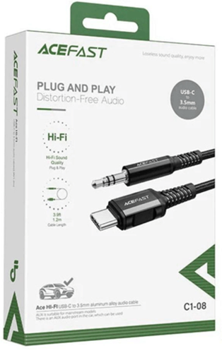 ACEFAST C1-08 – כבל שמע USB-C ל-AUX ‎3.5 מ״מ