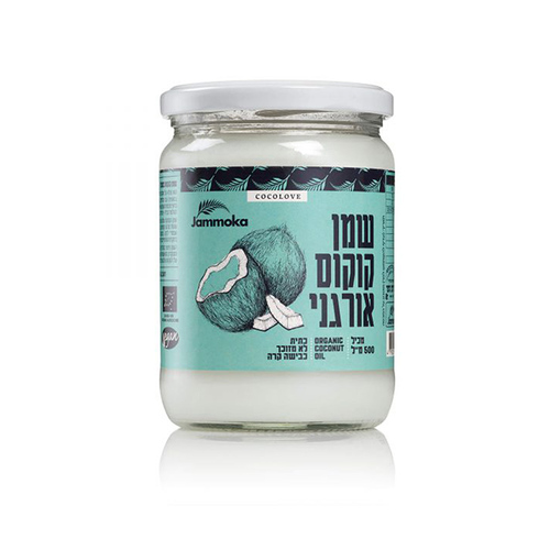 שמן קוקוס אורגני כתית כבישה קרה | ג'מוקה 1 ליטר