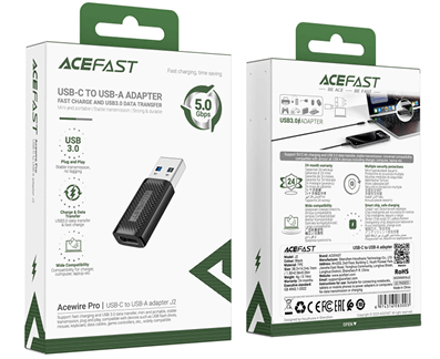 מתאם ACEFAST J2 – USB-C ל-USB-A (USB 3.0)