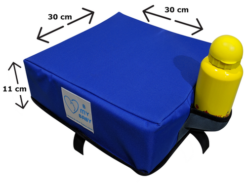 כרית הגבהה / בוסטר ישיבה עם רצועות חיבור לתחתית הכיסא Grow Up - אפור כהה