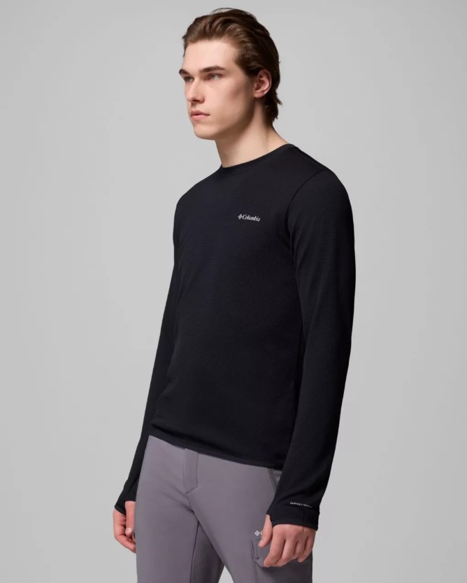 חולצה שרוול ארוך לגברים Tech Trail™ Utility Warm LS Crew Black