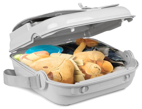 בוסטר אוכל עם מגש משולב תיק נשיאה יאמיגו פלוס +YummiGo - אפור בהיר