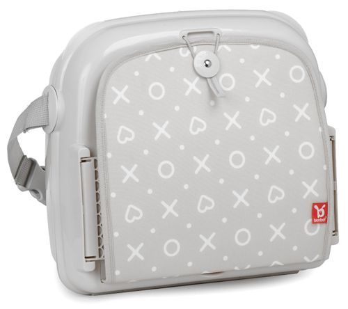 בוסטר אוכל עם מגש משולב תיק נשיאה יאמיגו פלוס +YummiGo - אפור בהיר