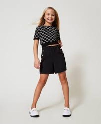 Crew neck jumper with Oval T jacquard