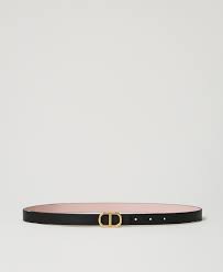 Reversible leather belt with buckle