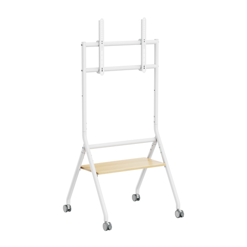 מעמד רצפתי סטנד נייד חצובה מעוצב וגלגלים למסכים  