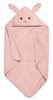 מגבת עם כובע לתינוק 100% כותנה - ארנב ורוד