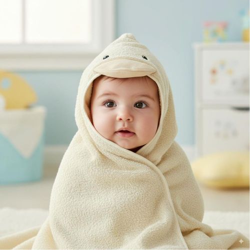 מגבת עם כובע לתינוק 100% כותנה - DOGGY