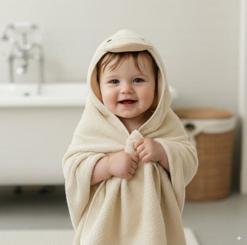 מגבת עם כובע לתינוק 100% כותנה - DOGGY