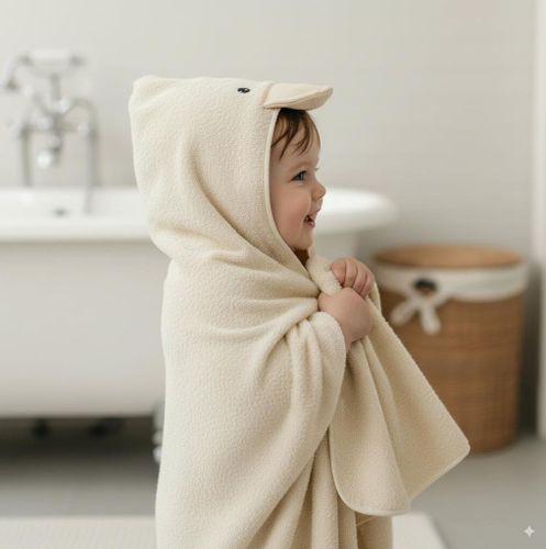 מגבת עם כובע לתינוק 100% כותנה - DOGGY