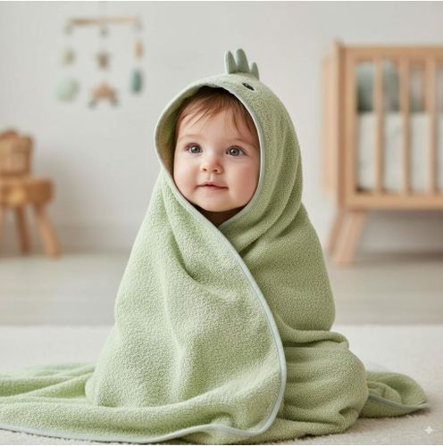 מגבת עם כובע לתינוק 100% כותנה - אייל