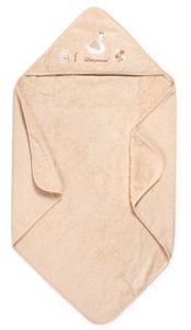 מגבת עם כובע לתינוק 100% כותנה - ברבור ורוד
