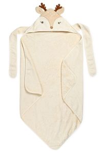 מגבת לתינוק עם רצועות קשירה וכובע 100% כותנה מסדרת