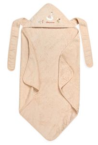 מגבת לתינוק עם רצועות קשירה וכובע 100% כותנה מסדרת