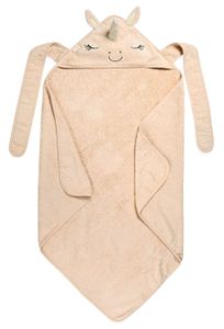 מגבת לתינוק עם רצועות קשירה וכובע 100% כותנה מסדרת