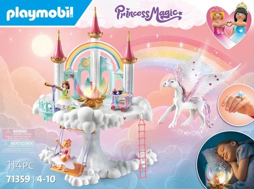 Princess Magic טירת הקשת בענן 114 חלקים מנורת האור הקסום דגם 71359 